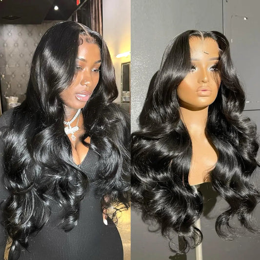 Beluck Glueless 13X6 Lace Front Wigs Human Hair with Drawstring 220% Density Body Wave Human Hair Wig Ear to Ear HD Lace Frontal Pre Plucked Wear Go Glueless Wigs Human Hair