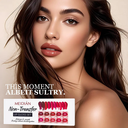Popular 10-Color Liquid Lip Gloss Set – Enhances Complexion, Waterproof, Non-Sticky for Long-Lasting Lip Color, Everyday Wear & Gifting - Ideal Beauty Gift for Women, Lip Cosmetics & Makeup Sets