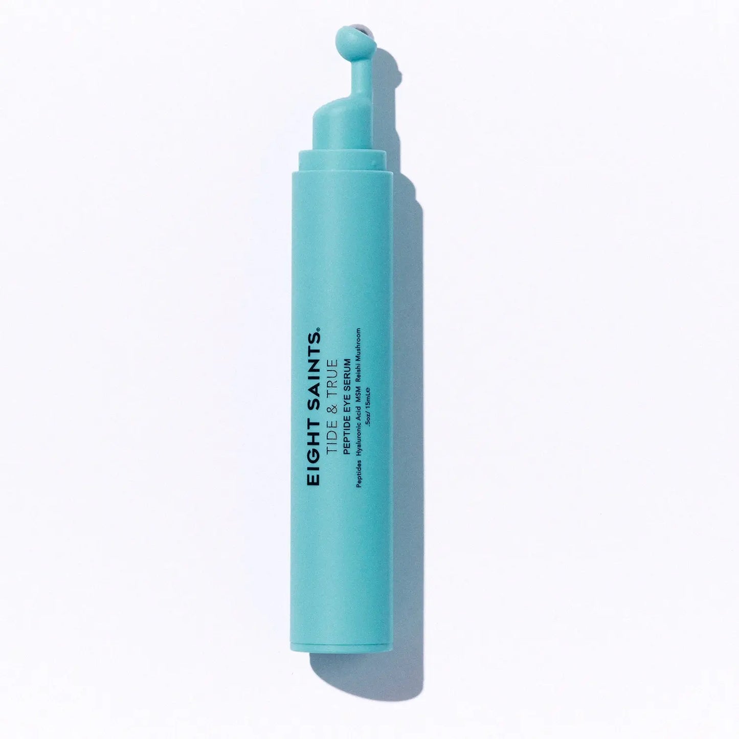 Peptide Eye Serum by Eight Saints Skincare - Cooling Rollerball under Eye Serum for Puffiness Dark Circles & Wrinkles with Peptides Hyaluronic Acid MSM & Reishi Mushroom