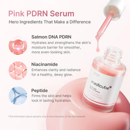 PDRN Pink Peptide Serum – Ultra-Light Anti-Aging Hydrating Serum for Glowing, Firm & Youthful Skin